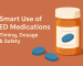 Feature image showing a medicine bottle and tablets with the title “Smart Use of ED Medications: Timing, Dosage & Safety