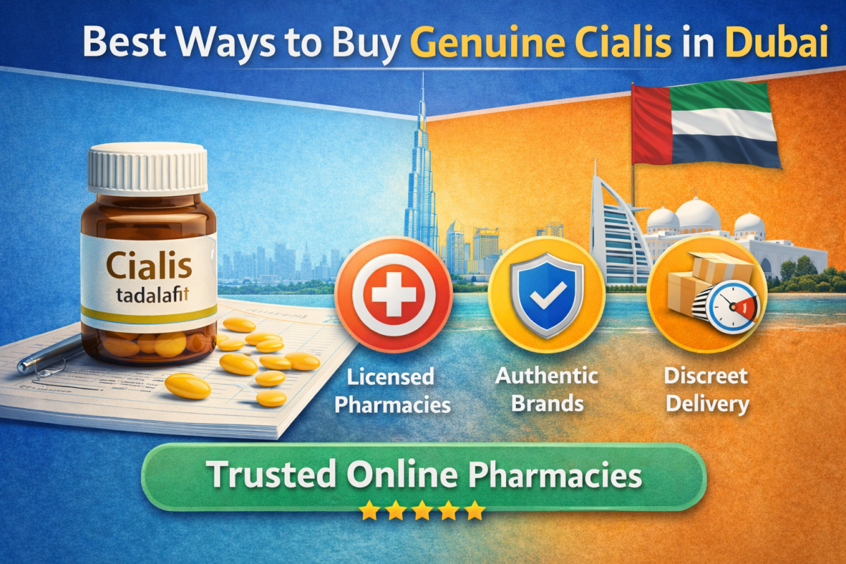 Guide showing the best ways to buy genuine Cialis in Dubai with licensed pharmacies, authentic brands, and discreet delivery services.