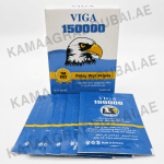 Viga 150000 Delay Wet Wipes box with individually packaged blue sachets