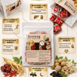 Ginseng Five-Treasure Tea with ginseng, goji berries and traditional herbs