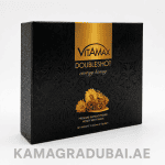 Vitamax Doubleshot Energy Honey box featuring premium instant premix honey with maca