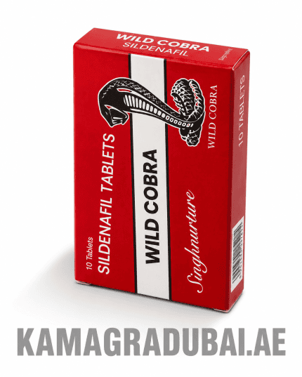 Wild Cobra Sildenafil tablets 10-tablet red and white box with cobra design